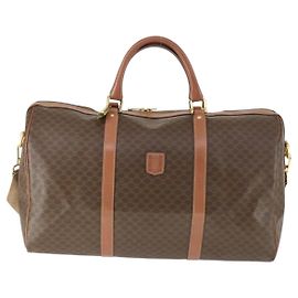 Céline Borsa da viaggio vintage Celine in tela e pelle Marrone