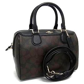 COACH Signature Handbag F32203 Brown