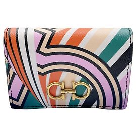 Salvatore Ferragamo Multicolor Leather Business Card Case Multiple colors