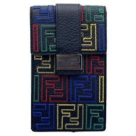Bolsa de ombro FENDI Zucca para telefone Multicor