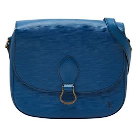 Borsa a tracolla Epi Saint-Cloud di Louis Vuitton Blu