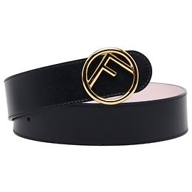 Fendi Reversible Leather Belt Black Pink