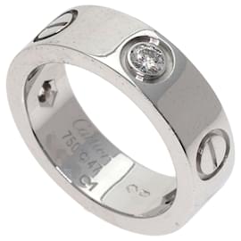 Cartier Love Ring Halb Diamant #47 aus 18K Weißgold Golden