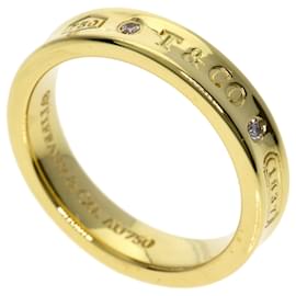 Anello in diamante a due pezzi stretto Tiffany & Co. 1837 D'oro