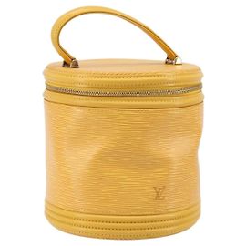 LOUIS VUITTON Bolso de Mano Epi Cannes Amarillo M48039 LV Auth 172582 Amarillo