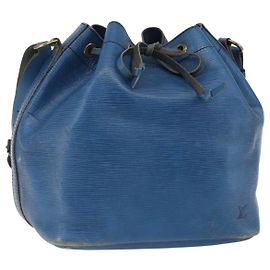LOUIS VUITTON Borsa a Spalla Petit Noé Epi Blu M44105 LV Auth ka2454 Blu