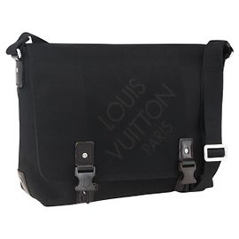 LOUIS VUITTON Damier Geant Roux Shoulder Bag Black M93079 LV Auth ka2536 Black