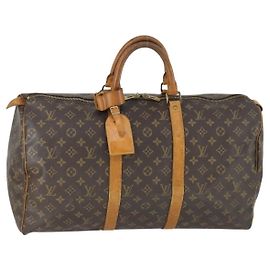 LOUIS VUITTON Bolsa Boston Monogram Keepall 50 M41426 LV Auth 170744 Monograma
