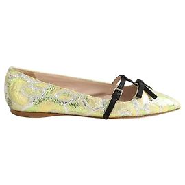 Miu Miu Grüne Ballerinas Grün