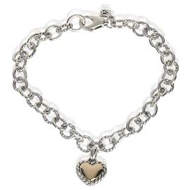 Bracciale charm a cuore in oro giallo e argento sterling David Yurman Altro