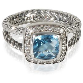 Anello Petite Albion in argento sterling, topazio e diamante di David Yurman Altro