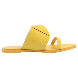 Hermès HERMES Kaia Suede Sandals in Yellow Gold, Size 36.5 EU Yellow