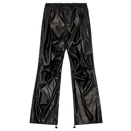 DIESEL Oversized Cargo Coated Fabric Trousers in Black p-MARTY-LTH, Size 48 IT Black