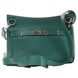 Borsa a tracolla Hermès Jypsiere 28 in Taurillon Clémence verde Q 2013 Verde