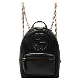 Gucci Interlocking G Soho Chain Backpack Black