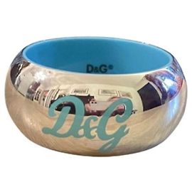 High rigid bracelet DOLCE & GABBANA silver and turquoise Silvery Turquoise