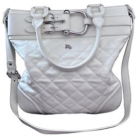 Sac à main Burberry Orchard Tote Messenger Bag 2Way en cuir Blanc