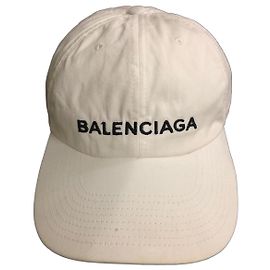 Gorra de béisbol con logo de Balenciaga Blanco