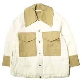 Autre Marque Giacca in cotone e lino ASTRAET Bianco Bianco sporco