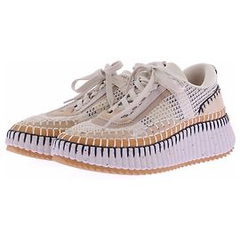 Chloé Baskets "Nama" en toile Beige