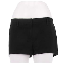 Prada Short corto nero in cotone e lino Nero