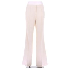 Paul & Joe Cremefarbene Schlaghose aus Wolle Beige
