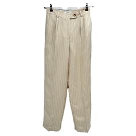 Ba&Sh Beige Striped Pants Beige