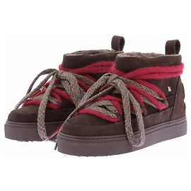 Rouje "Mont Amour" brown and red suede boots Brown
