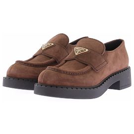 Prada Mocassins en daim marron Brown