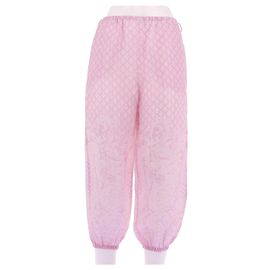 Zimmermann Pantacourt rosa com estampas em linho Rosa
