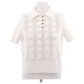 Zimmermann Polo in cotone bianco all'uncinetto Bianco