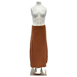 Autre Marque CRIS SERRA Brown Long Skirt Brown
