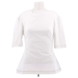 Jacquemus White Flared Cotton T-shirt White