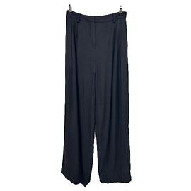 Massimo Dutti Pantalón de lino negro Negro