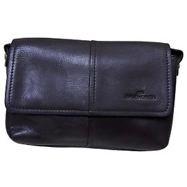 Balenciaga Leder Clutch Tasche Dunkelbraun