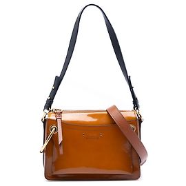 Chloé Brown Small Patent Roy Satchel Brown Caramel