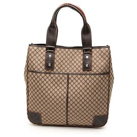 Céline Bolsa Tote de Lona Macadam Marrom Celine Marrom Bege