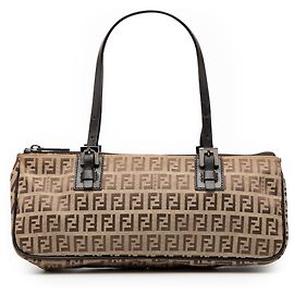 Fendi Beige Zucchino Canvas Handbag Beige