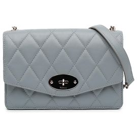 Borsa a tracolla Darley in pelle trapuntata blu Mulberry Blu Blu chiaro