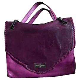 Bolsa de couro Pierre Balmain em roxo Roxo
