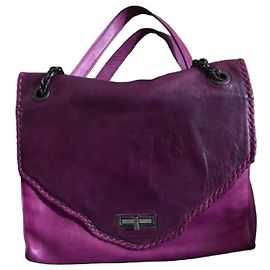 Pierre Balmain Handtasche aus Leder in Lila Lila
