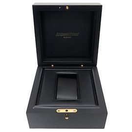 CAJA PARA RELOJ AUDEMARS PIGUET ROYAL OAK DE MADERA LACADA + LIBRETAS TARJETA Negro