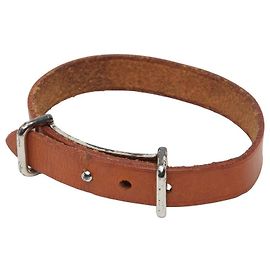 Hermès Pulseira de couro e metal Hermes Ap2 Marrom