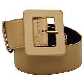 Yves Saint Laurent Saint Laurent Leather Belt Brown Beige