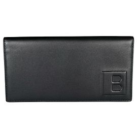 Bally B Logo Calf Wallet Black