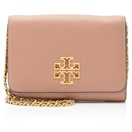Bolsa transversal de couro Britten Combo da Tory Burch Rosa