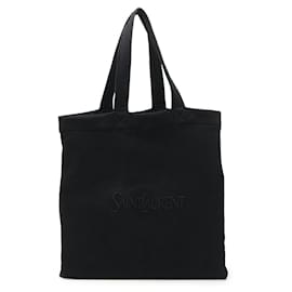 Yves Saint Laurent Saint Laurent Paris Baumwoll 2-Wege-Tasche Schwarz