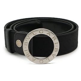 Bulgari BVLGARI Logo Mania Canvas Belt Black