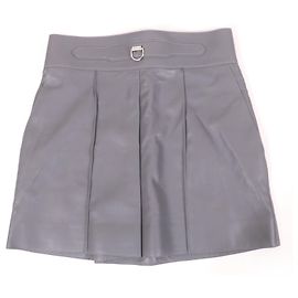 Shorts de couro de cordeiro Hermès Cinza