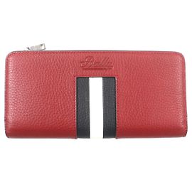 Bally TILL.TSP Leather Long Wallet Red